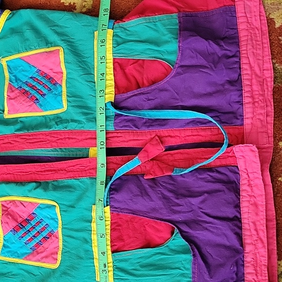 80s bold color block reversible jacket - Picture 8 of 9